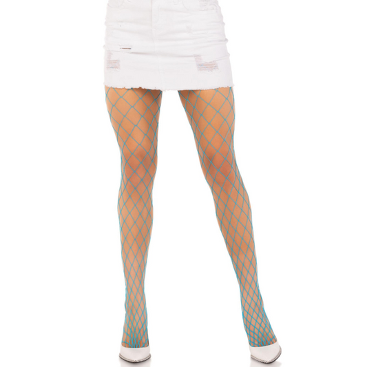 LEG AVENUE - COLLANT A RETE CON MOTIVO A ROMBI BLU
