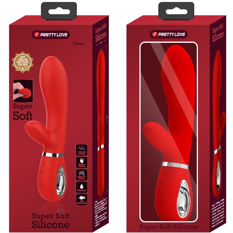 PRETTY LOVE - THOMAS MULTIFUNCTION G-SPOT VIBRATOR RED PRETTY LOVE FLIRTATION