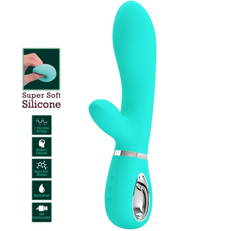 PRETTY LOVE - THOMAS MULTIFUNCTION G-SPOT VIBRATOR AQUA GREEN PRETTY LOVE FLIRTATION