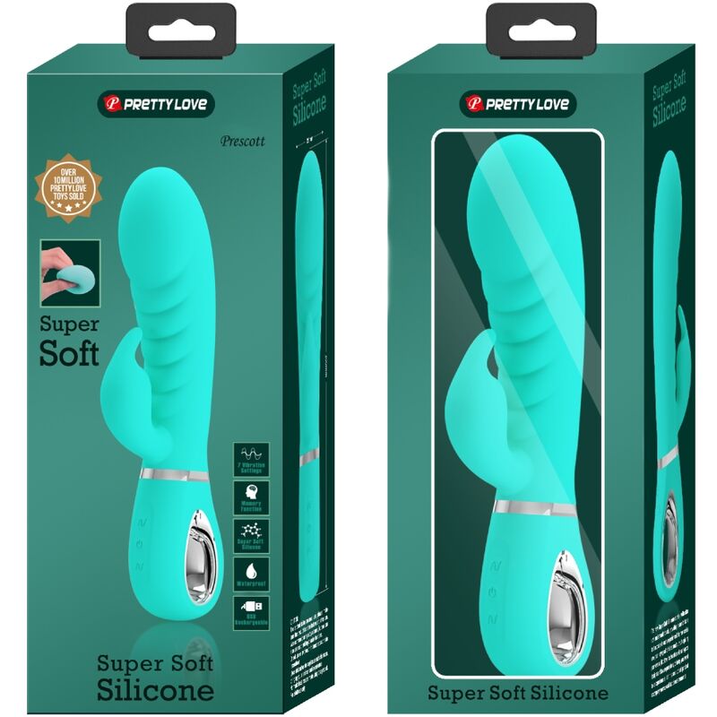 PRETTY LOVE - PRESCOTT MULTIFUNCTION G-SPOT VIBRATOR AQUA GREEN PRETTY LOVE PARTY UP