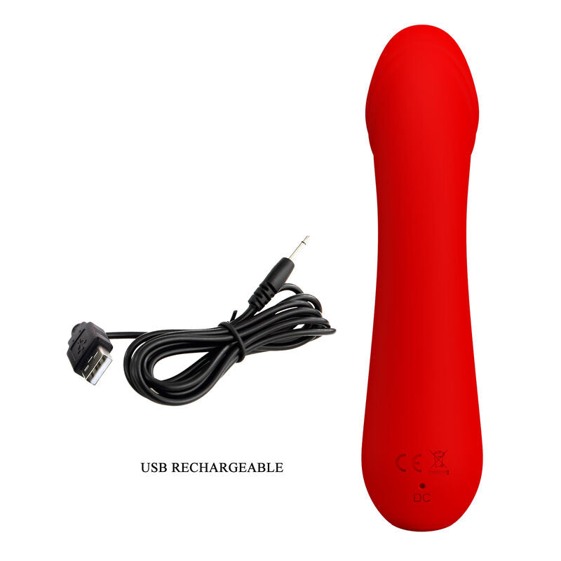 PRETTY LOVE - CETUS RECHARGEABLE VIBRATOR RED PRETTY LOVE SMART