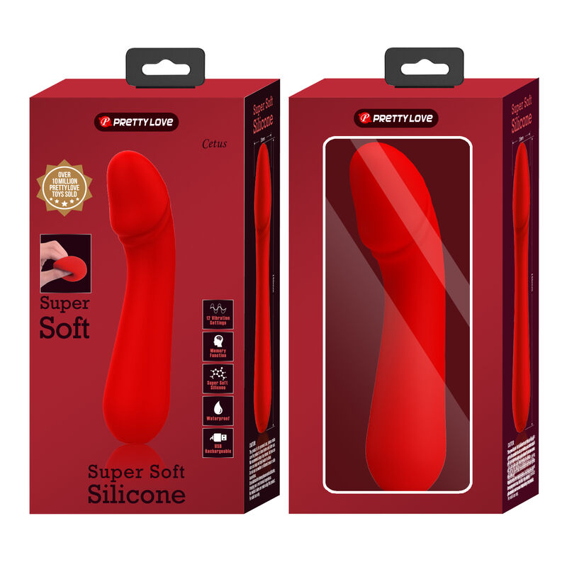 PRETTY LOVE - CETUS RECHARGEABLE VIBRATOR RED PRETTY LOVE SMART