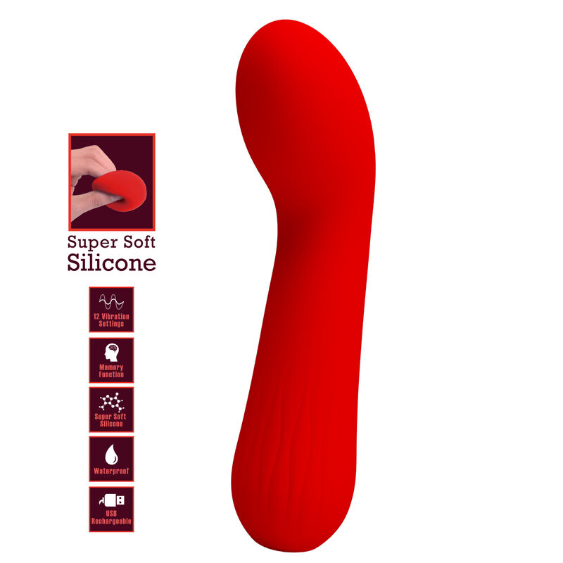 PRETTY LOVE - FAUN RECHARGEABLE VIBRATOR RED PRETTY LOVE SMART