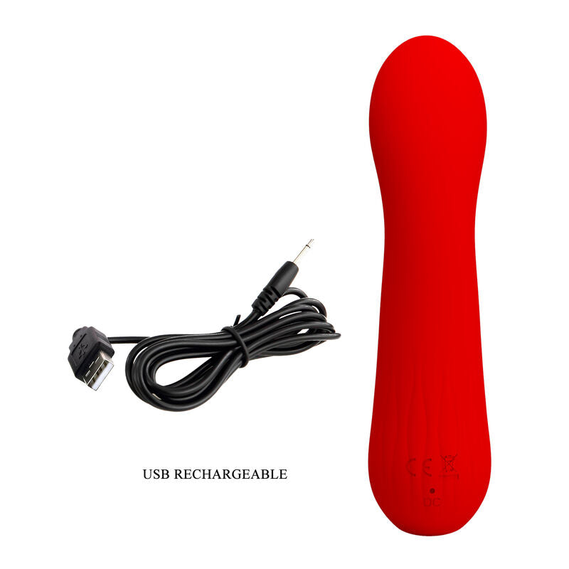 PRETTY LOVE - FAUN RECHARGEABLE VIBRATOR RED PRETTY LOVE SMART