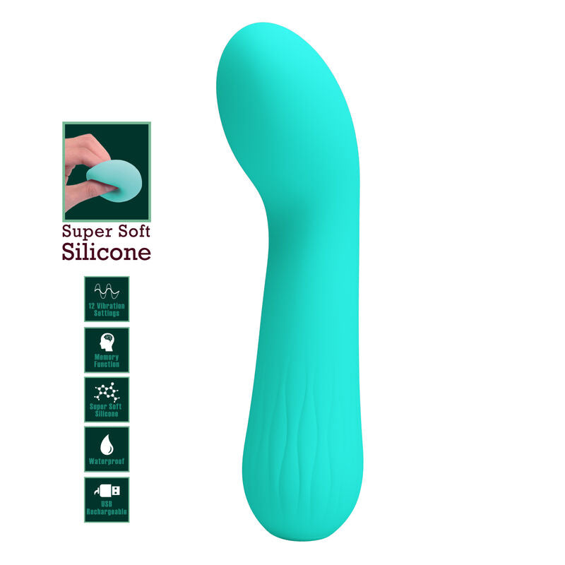 PRETTY LOVE - FAUN RECHARGEABLE VIBRATOR AQUA GREEN PRETTY LOVE SMART
