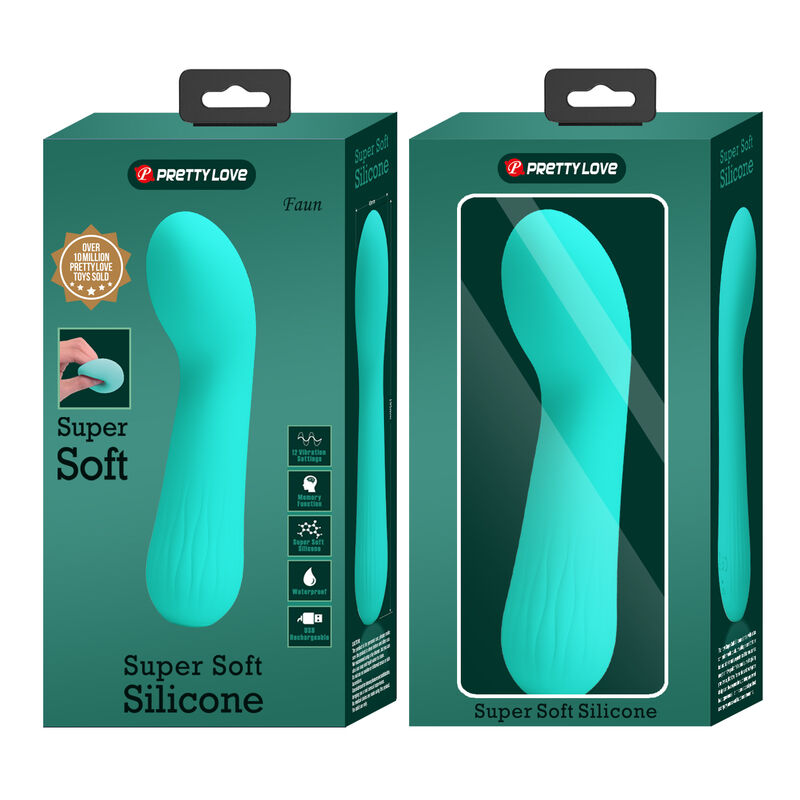 PRETTY LOVE - FAUN RECHARGEABLE VIBRATOR AQUA GREEN PRETTY LOVE SMART