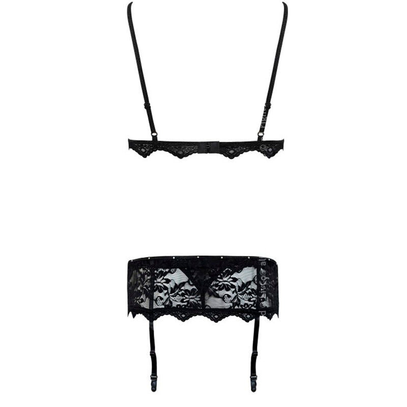LIVCO CORSETTI FASHION - BELITA LC 90231 BRA + PANTY + GARTER BELT BLACK L/XL LIVCO CORSETTI SETS