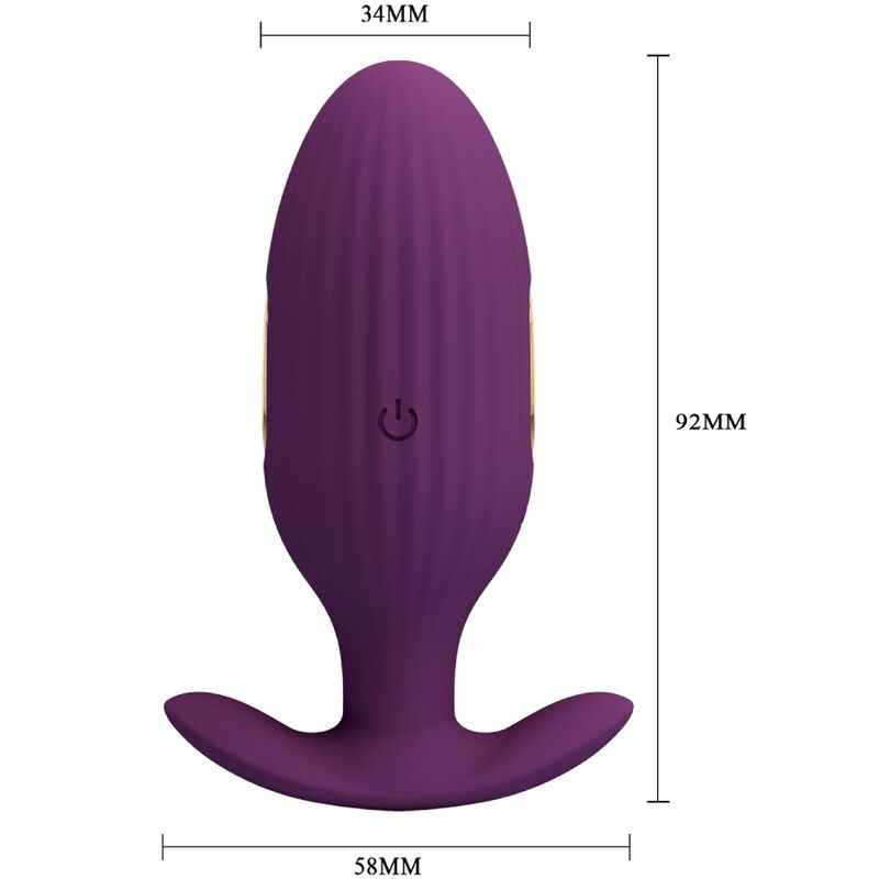 PRETTY LOVE - JEFFERSON APP CONTROLLED ANAL PLUG PURPLE PRETTY LOVE BOTTOM