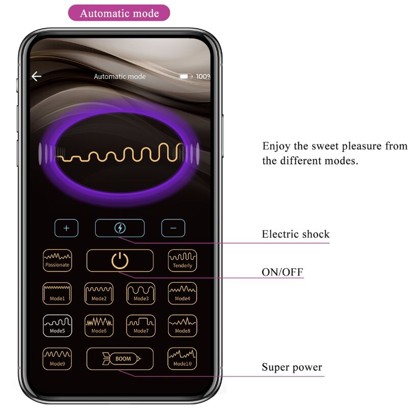 PRETTY LOVE - JEFFERSON APP CONTROLLED ANAL PLUG PURPLE PRETTY LOVE BOTTOM