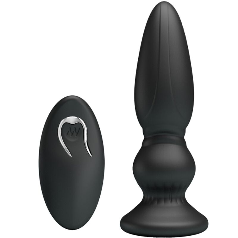 MR PLAY - POWERFUL VIBRATOR REMOTE CONTROL ANAL PLUG BLACK MR PLAY
