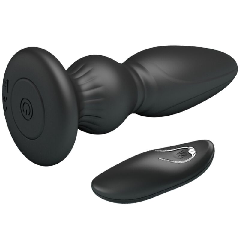 MR PLAY - POWERFUL VIBRATOR REMOTE CONTROL ANAL PLUG BLACK MR PLAY