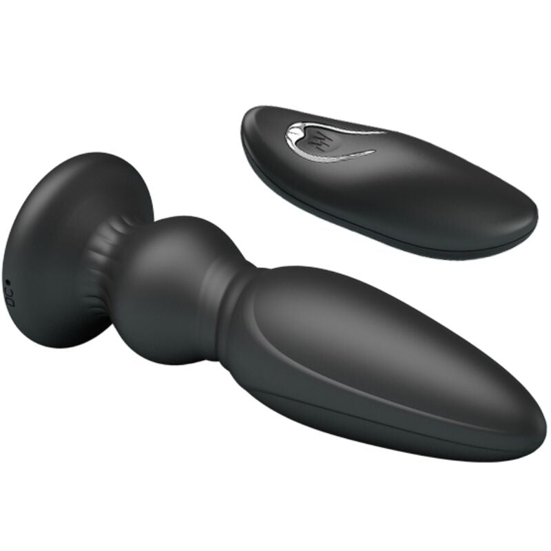 MR PLAY - POWERFUL VIBRATOR REMOTE CONTROL ANAL PLUG BLACK MR PLAY