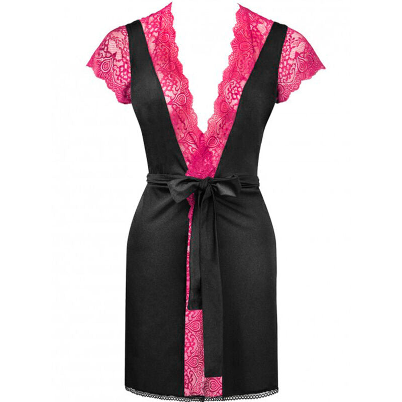 LIVCO CORSETTI FASHION - KUMIKO LC 90428 DRESSING GOWN + PANTY BLACK L/XL LIVCO CORSETTI SETS
