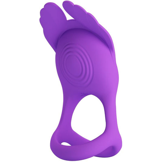 PRETTY LOVE - ANELLO PER PENE VIBRANTE SILAS 7 VIBRAZIONI SILICONE VIOLA