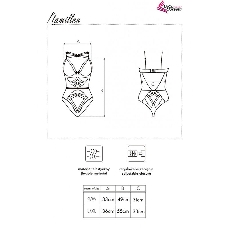 LIVCO CORSETTI FASHION - NAMILLEN LC 90528 BODY BLACK LIVCO CORSETTI BODIES