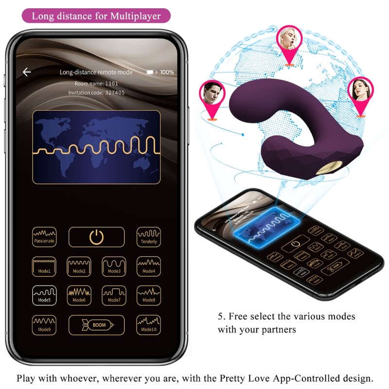 PRETTY LOVE - BILLY VIBRATION REMOTE CONTROL PURPLE FREE APP PRETTY LOVE