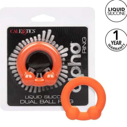 CALEXOTICS - ANELLO A DOPPIA SFERA ALPHA ARANCIONE