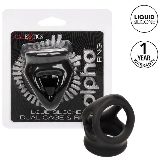 CALEXOTICS - ANILLO DOBLE PARA PENE NEGRO