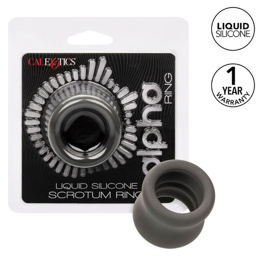 CALEXOTICS - ANILLO ELÁSTICO DE TESTÍCULOS ALPHA NEGRO