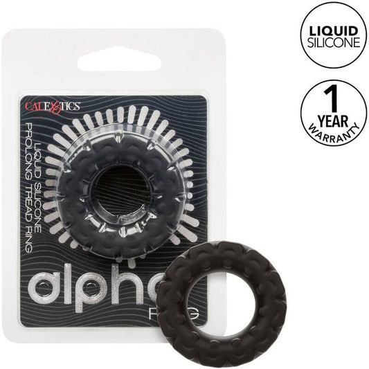 CALEXOTICS - ANILLO CON RELIEVE PROLONG ALPHA NEGRO