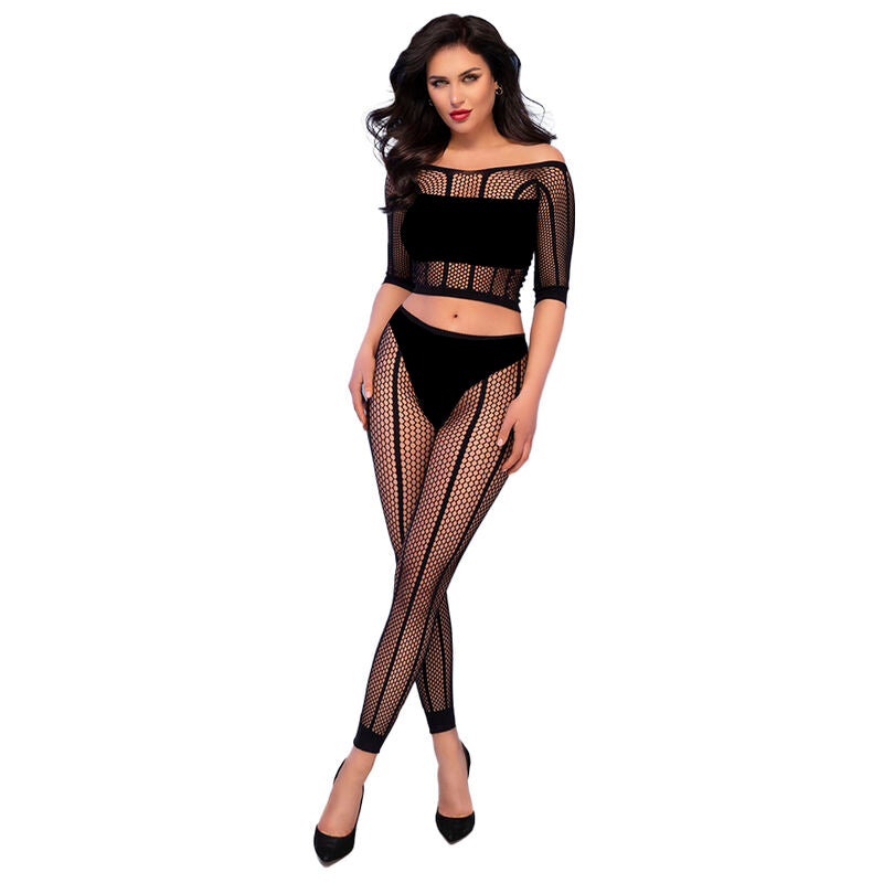 CHILIROSE - CR 4647 TOP & LEGGINS BLACK S/M CHILIROSE SETS