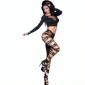 CHILIROSE - CR 3654 TOP Y LEGGINS NEGRO S/M