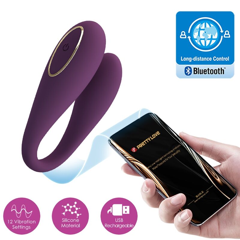 PRETTY LOVE - AUGUST REMOTE GLOBAL DOUBLE PLEASURE VIBRATOR PRETTY LOVE C-TYPE