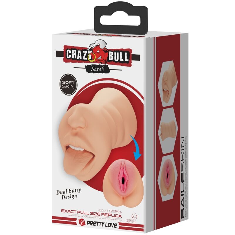 CRAZY BULL - SARAH VAGINA-SHAPED MASTUBADOR DUAL ENTRY CRAZY BULL