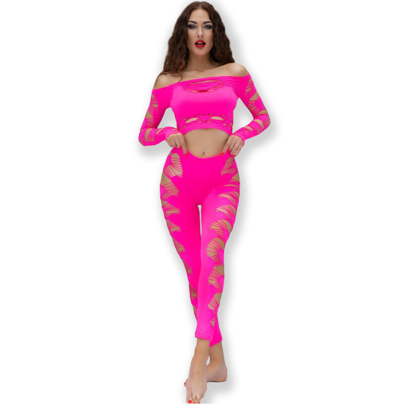 CHILIROSE - CR 4632 TOP & PANT FUCHSIA S/L CHILIROSE SETS