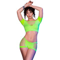 CHILIROSE - CR 4433 TOP Y SHORTS VERDE S/M