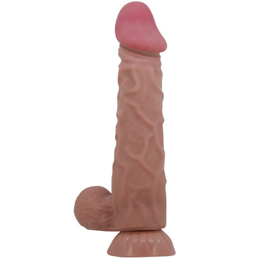 PRETTY LOVE - DILDO REALISTICO SERIE SLIDING SKIN CON VENTOSA SLIDING SKIN MARRONE 24 CM