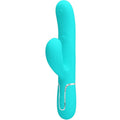 PRETTY LOVE - PERLITA VIBRADOR PUNTO G MULTIFUNCIÓN 3 EN 1 VERDE AGUA