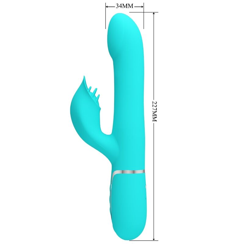 PRETTY LOVE - RABBIT VIBRATOR PEARLS AQUA GREEN PRETTY LOVE FLIRTATION