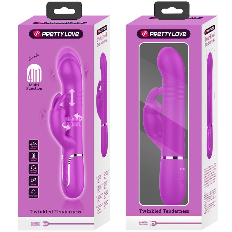 PRETTY LOVE - COALE RABBIT VIBRATOR PEARLS VIOLET PRETTY LOVE FLIRTATION