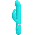 PRETTY LOVE - VIBRATORE A CONIGLIO COALE PERLE VERDE ACQUA