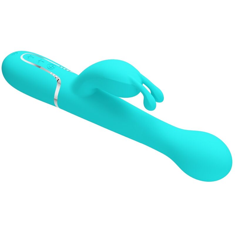PRETTY LOVE - DEJON RABBIT VIBRATOR 3 IN 1 MULTIFUNCTION AQUA GREEN PRETTY LOVE FLIRTATION