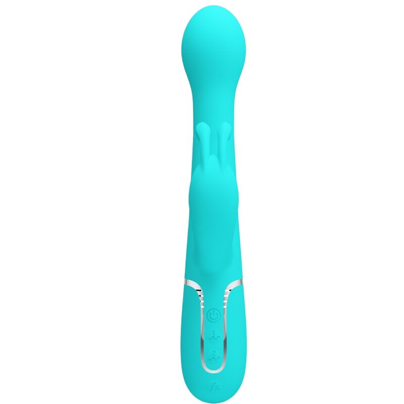 PRETTY LOVE - DEJON RABBIT VIBRATOR 3 IN 1 MULTIFUNCTION AQUA GREEN PRETTY LOVE FLIRTATION