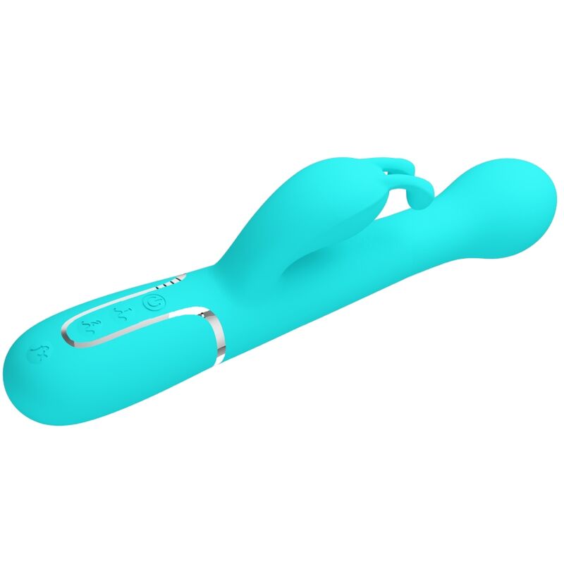 PRETTY LOVE - DEJON RABBIT VIBRATOR 3 IN 1 MULTIFUNCTION AQUA GREEN PRETTY LOVE FLIRTATION