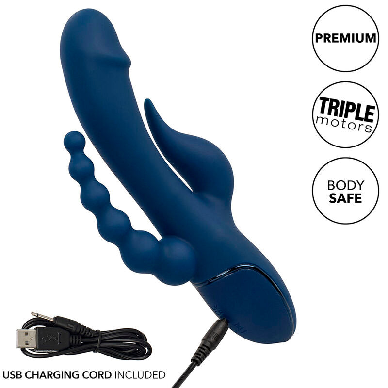 CALEXOTICS - VIBRATOR TRIPLE ORGASM BLUE CALEXOTICS