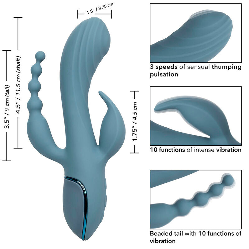 CALEXOTICS - VIBRATOR TRIPLE ECSTASY GREY CALEXOTICS