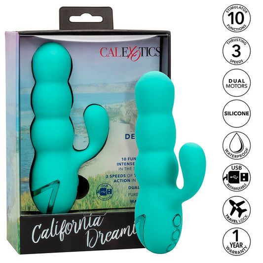 CALEXOTICS - VIBRADOR CONEJITO DEL MAR DIVA VERDE AGUA POR CALIFORNIA DREAMING
