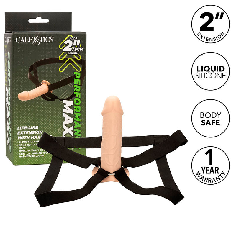 CALEXOTICS - PERFORMANCE MAXX LIFE-LIKE EXTENSION WITH HARNESS LIGHT SKIN CALEXOTICS