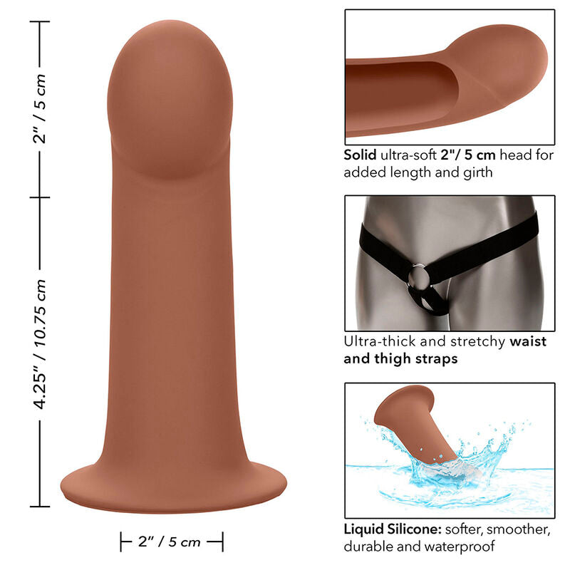 CALEXOTICS - PERFORMANCE MAXX EXTENSION WITH HARNESS BROWN SKIN CALEXOTICS
