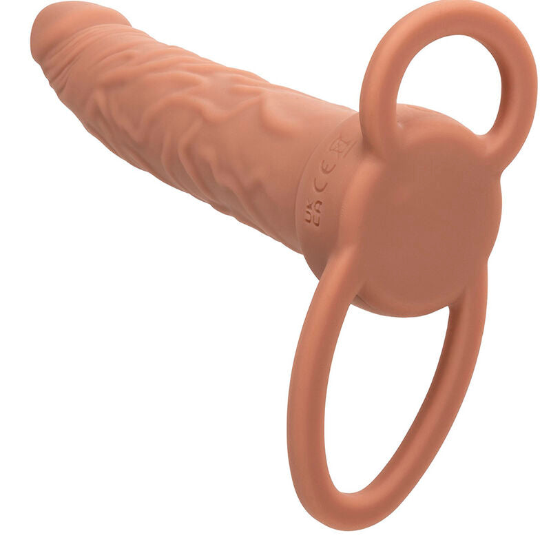 CALEXOTICS - PERFORMANCE MAXX RECHARGABLE DUAL PENETRATOR BROWN SKIN CALEXOTICS
