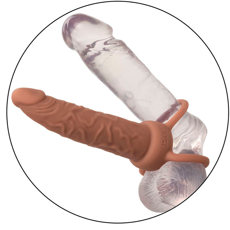 CALEXOTICS - PERFORMANCE MAXX RECHARGABLE DUAL PENETRATOR BROWN SKIN CALEXOTICS