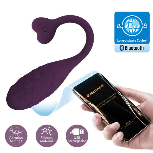 PRETTY LOVE - UOVO VIBRANTE LILA CONTROLLATO DA APP FISHERMAN