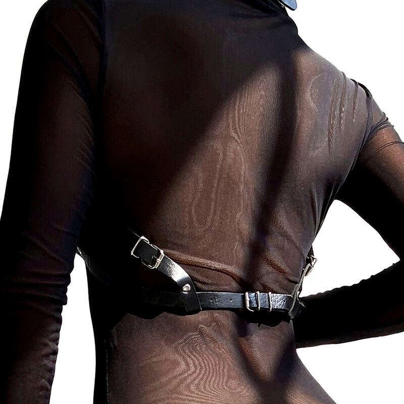 SUBBLIME - LEATHER CHEST HARNESS BLACK ONE SIZE SUBBLIME FETISH