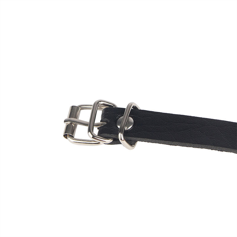 SUBBLIME - LEATHER RING CHAINBELT BLACK ONE SIZE SUBBLIME FETISH