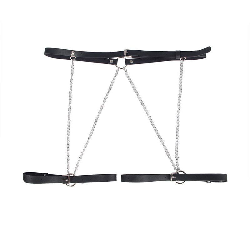 SUBBLIME - LEATHER BELT HARNESS BLACK ONE SIZE SUBBLIME FETISH