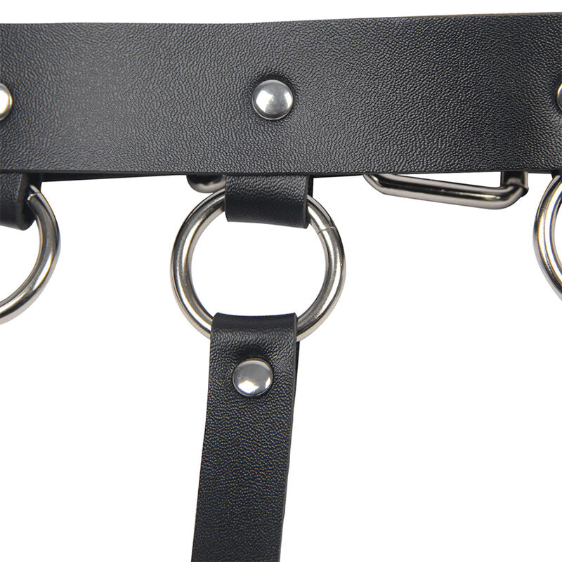 SUBBLIME - CHEST HARNESS WITH BIG RING CHAINS ONE SIZE SUBBLIME FETISH